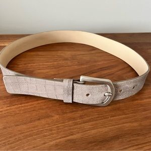 Banana Republic Crocodile Embossed Leather Belt